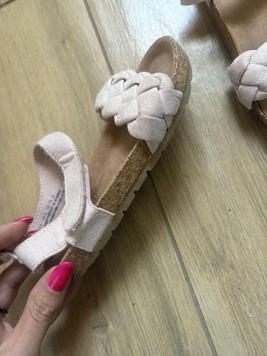 Sandałki różowe dziewczęce HM rozmiar 27