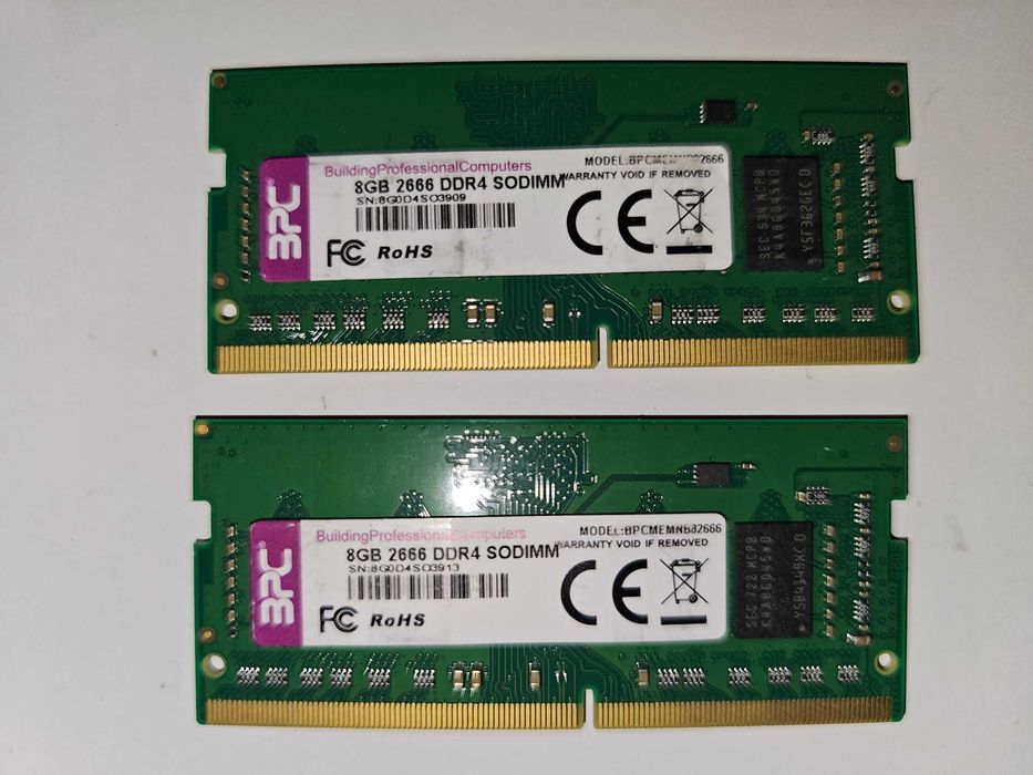 Kit Memórias RAM SODIMM 16Gb DDR4 BPC 2666MHz (2xGb) para Portátil