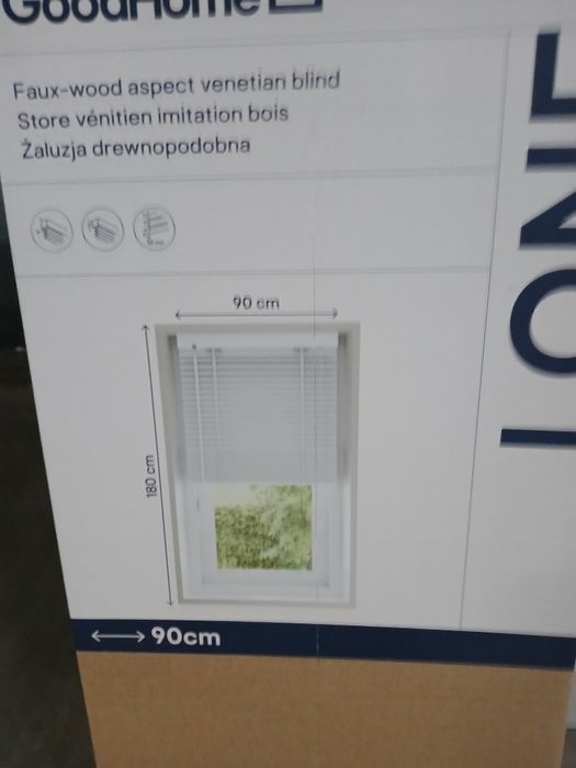 Roleta okienna wewnętrzna 90x180 nowa