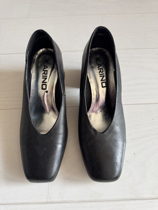 Karino czolenka, polbuty czarne skora 36