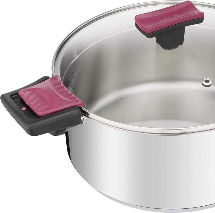 Каструля нержавійка Tefal Cook&Clip 24см 5 л Кастрюля с крышкой Тефаль ...