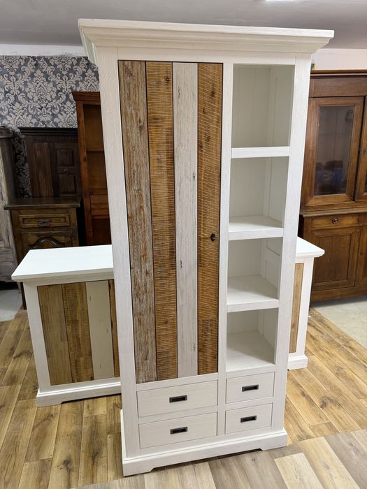 Szafa, szafka z drewna, regał, nowoczesna, biała szafa