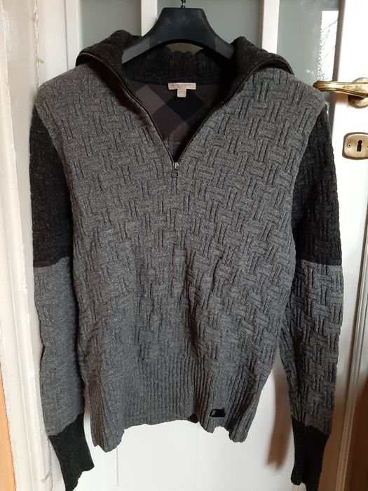 Burberry brit sweter szary L 100% oryg nr seryjny piekny