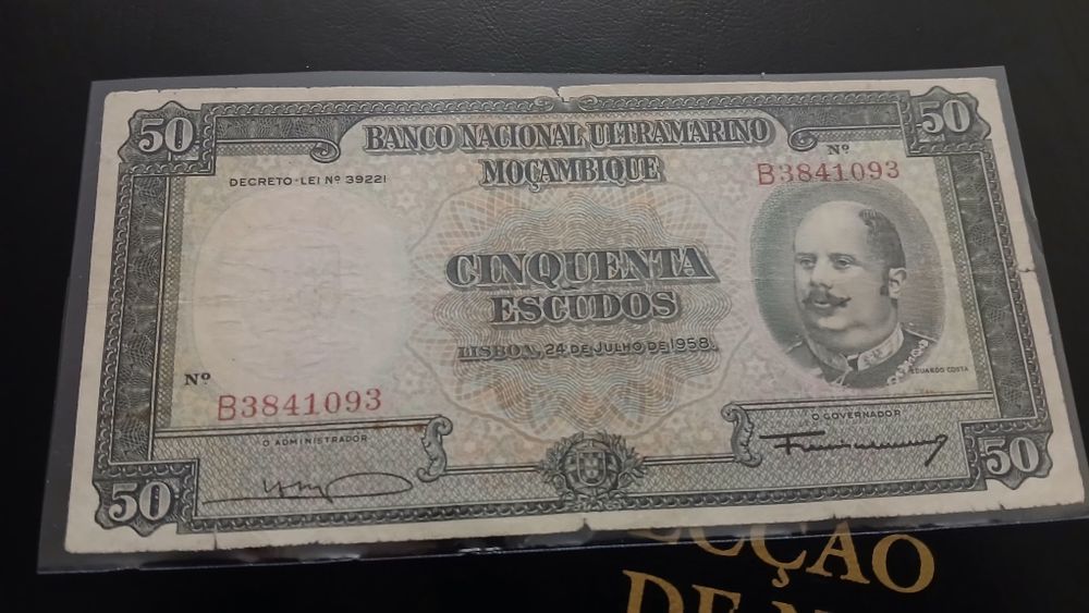 Nota de Moçambique 50 Escudos de 1958