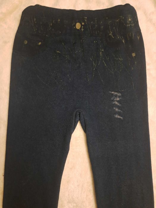 Legginsy grube granatowe