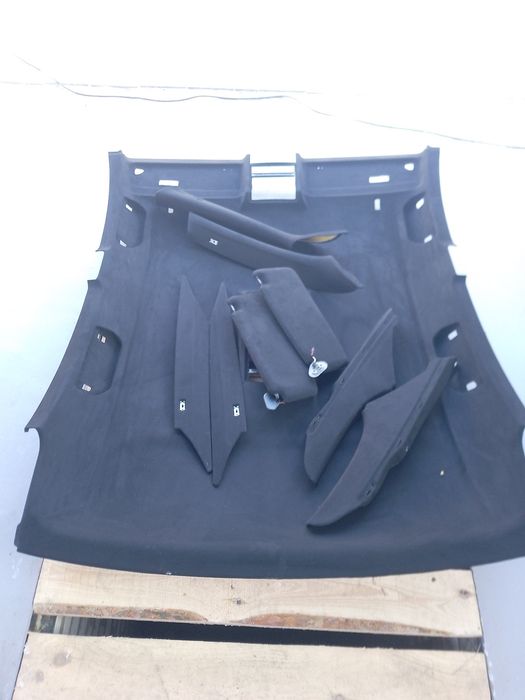 Перетяжка потолка, стоек, козырьков алькантарой. Покраска пластика ...