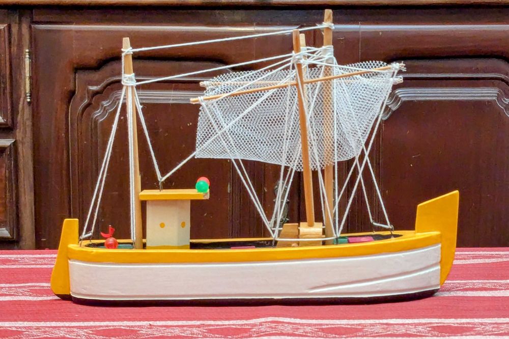 Traditional Portuguese Decorative Boat - Handcrafted Model