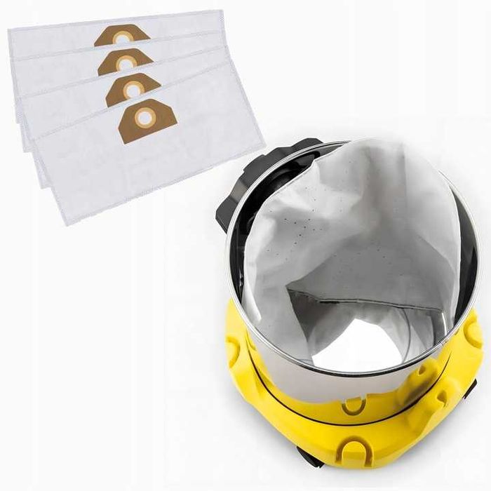 10x Worki Filtr Odkurzacza Karcher Wd3 Se4001 Syntetyczne Flizelinowe