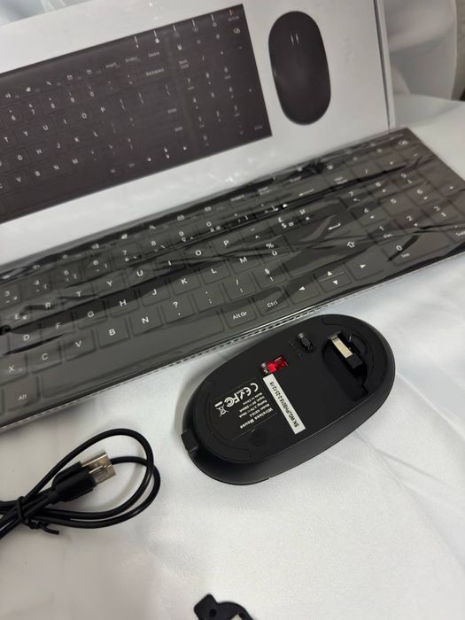 Zestaw Klawiatura membranowa myszka bezprzewodowa SEENDA KS15-2 czarna