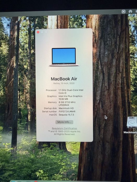 Macbook Air Intel i3, 2020 - rose gold