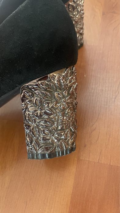 Damskie czółenka na platformie szpilki na obcasie 40