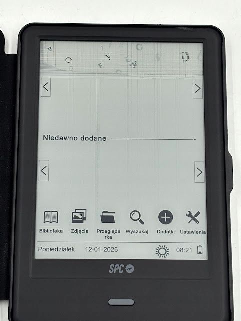 uszkodzony czytnik spc 5641n 8 gb 6 cali czarny 1500 mah