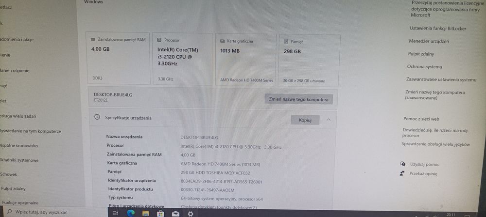 Asus all in one Intel i .3