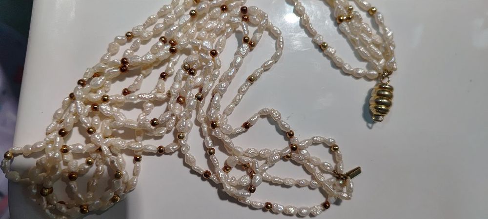 Perły naturalne komplet