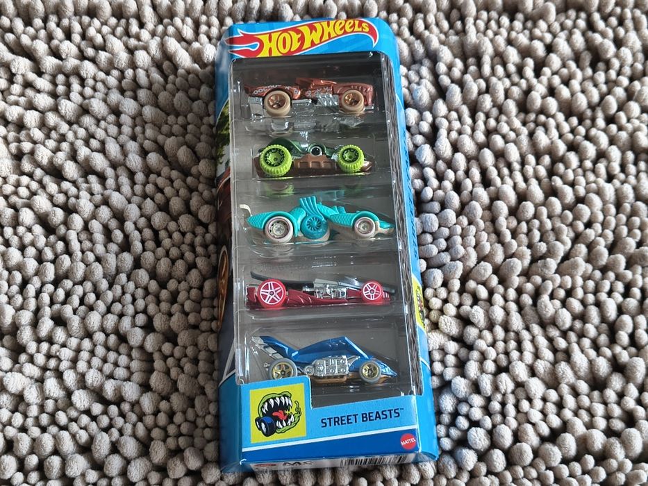 Zestaw 5x Hot Wheels HFV91 Street Beasts | Samochodziki | Autka | NOWY
