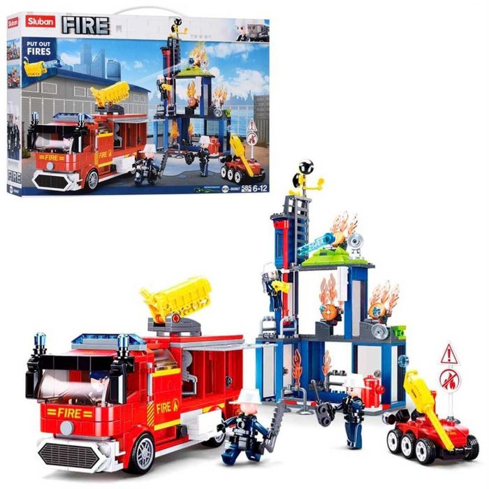 Конструктор SLUBAN M38-B0967 ПОЖЕЖНИКИ - Гасіння пожежі (585 дит.)