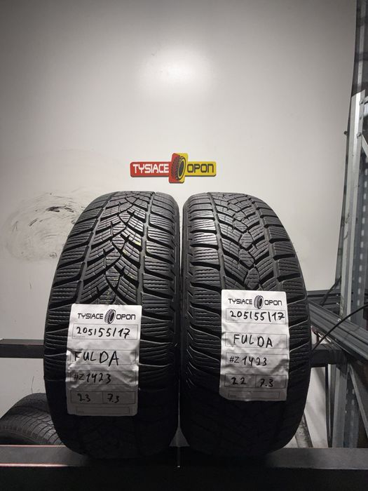 2x Fulda Kristall Control HP 2 205/55 R17 zimowe 7.3mm DOT 3223