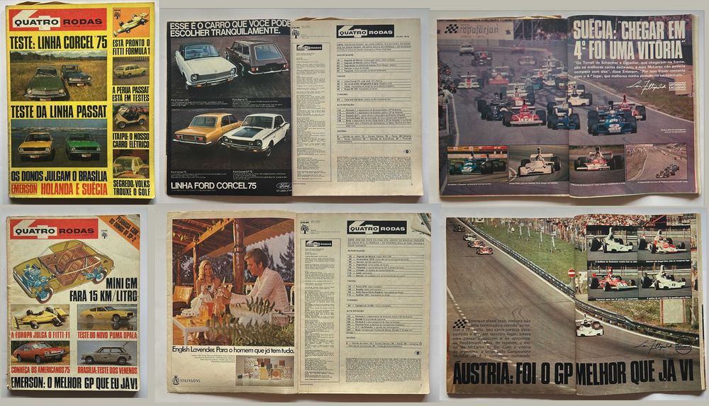 Coleção de revistas Quatro Rodas de 1973, 1974