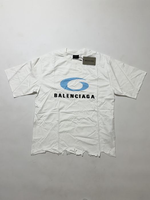 футболка Balenciaga Loop Sports Icon Cropped T-Shirt