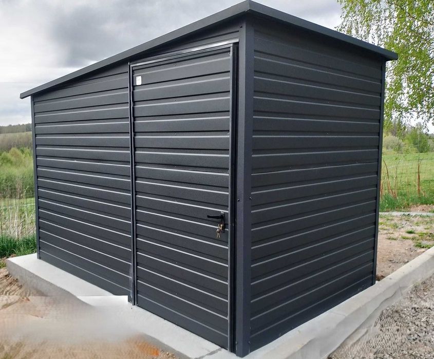 Grafitowa Wiatka -Magazyn - Schowek Ogrodowy CAŁA POLSKA  – Maj-Blach