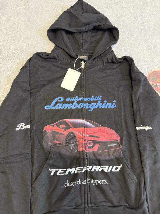 зип худи Balenciaga Lamborghini black zip up M L vetements