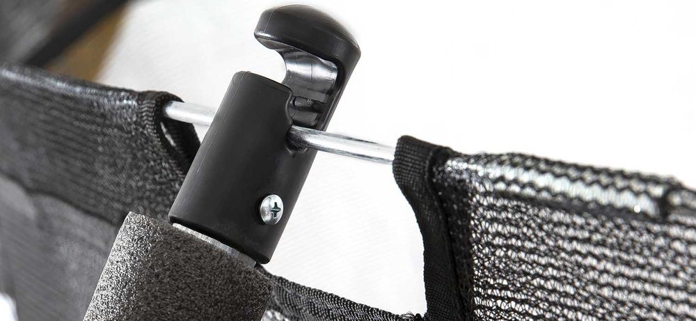 Батут 252 см з внутрішньою сіткою чорний Funfit 8FT Premium