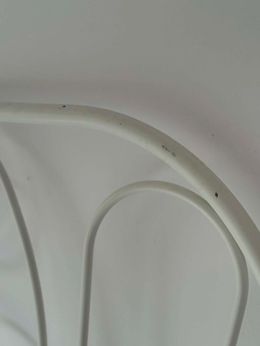Łóżko metalowe białe 140x200 cm – 100 zł