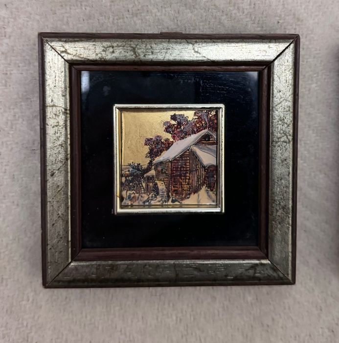 Картини мініатюри вінтаж Ітадія золота фольга , срібло