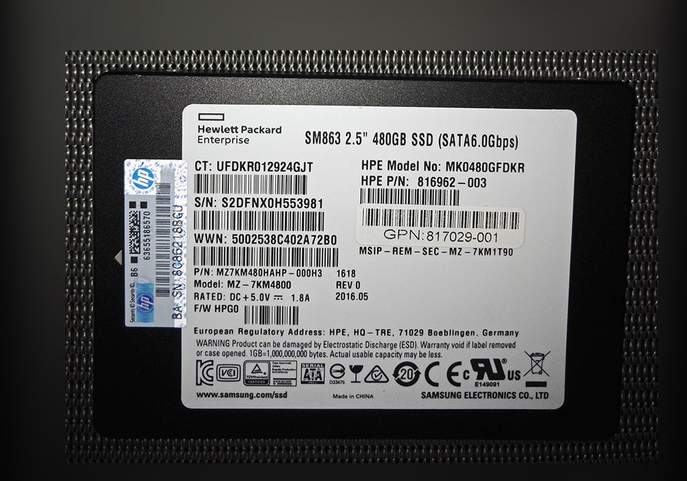 SSD Samsung SM863 480Gb MLC Enterprise 3 990 Olx