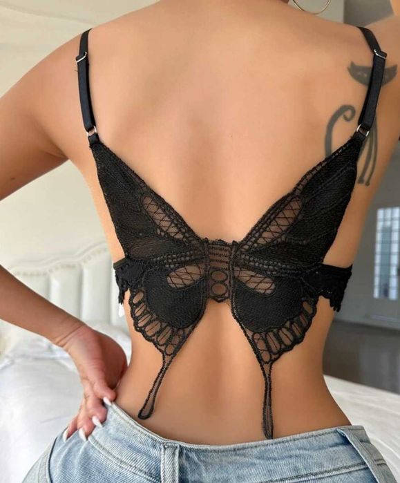 2422 Nowy Biustonosz trójkątna miseczka intimates roz.M Motyl