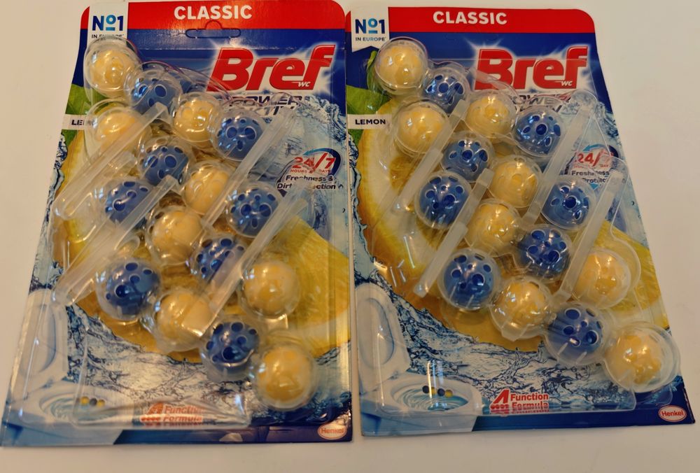 Kostka do WC BREF Power Aktiv Cytryna 4x50g