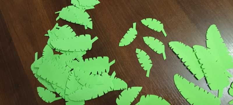 Liście palmowe piankowe, dekoracja