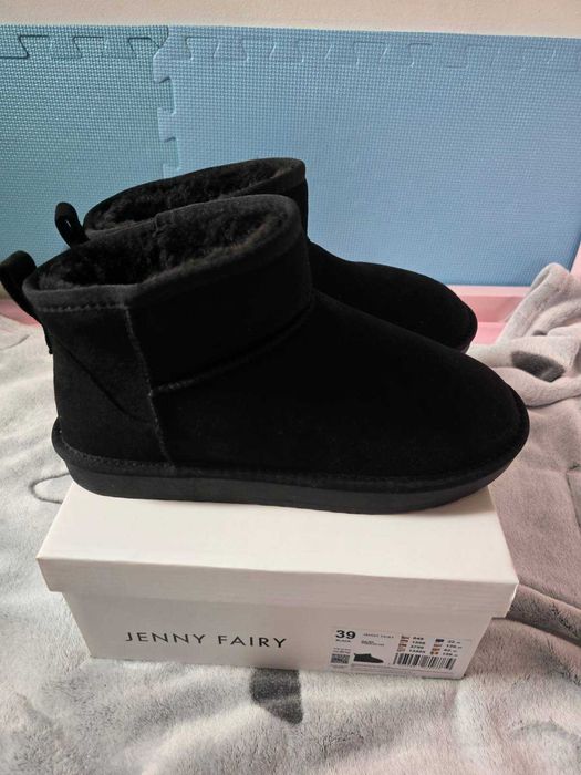 Buty botki  damskie zimowe, ocieplane 39 czarne