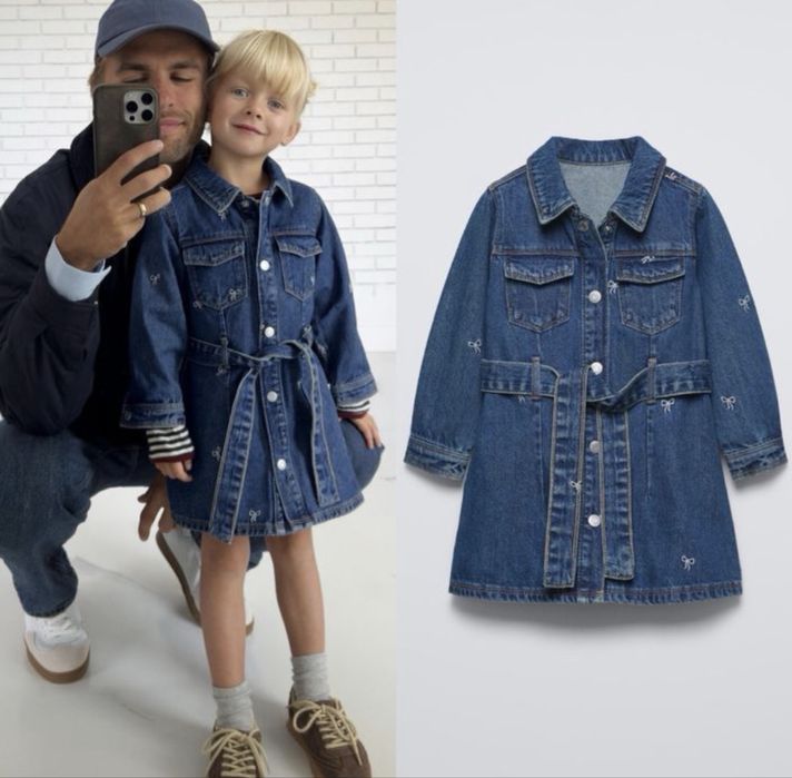 Джинсова сукня, сарафан зара , zara 86 розмір