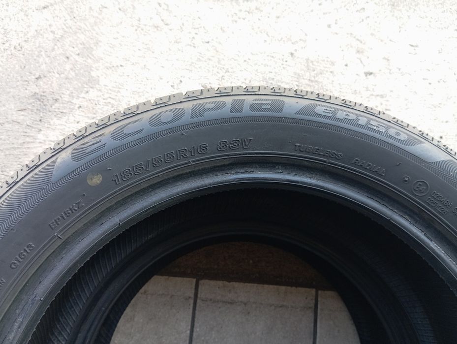 2szt lato Bridgestone ecopia 185/55/16 83V gumy 7mm