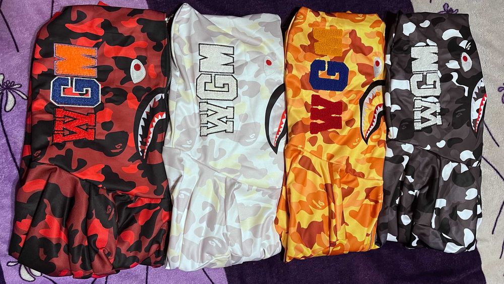 ‼️В НАЯВНОСТІ‼️Кофта Bape, худі бейп, зіпка Bape, Bape Shark