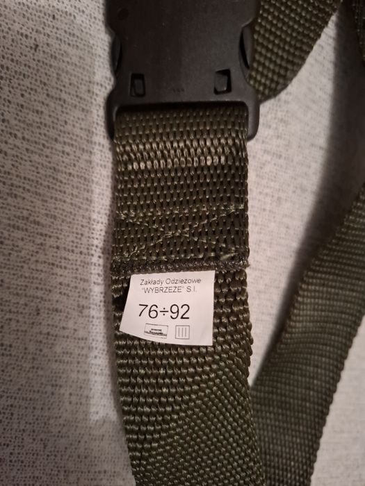 Pas wojskowy khaki do spodni rozmiar 76-92.