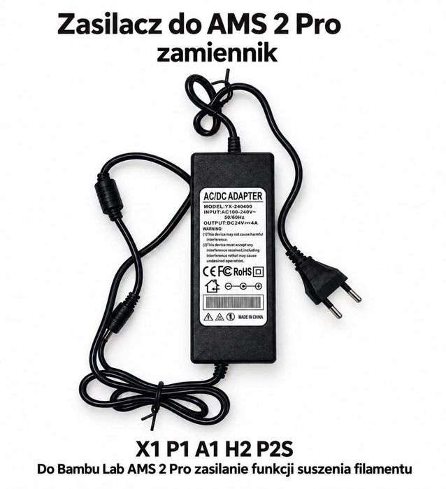Zasilacz Bambu Lab AMS 2 Pro Switching Adapter P1 X1 H2D P2S zamiennik