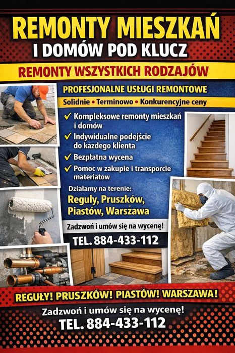Remonty mieszkań, domów