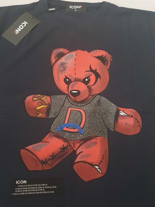NOWA koszulka Dsquared2 Icon t-shirt miś Teddy L XL z misiem d2