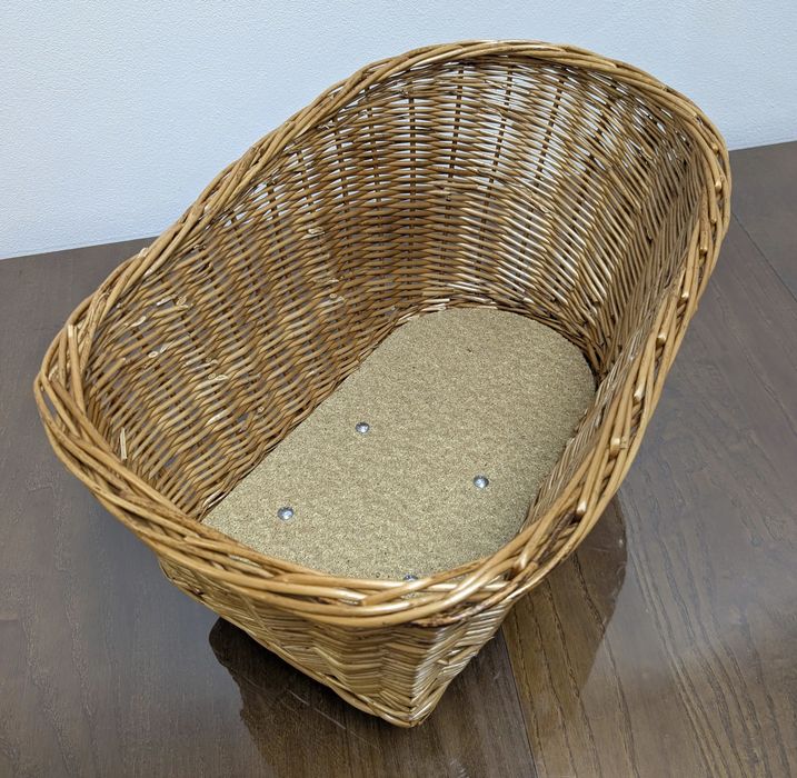 Aumüller Wiklinowy Kosz na Bagażnik Rowerowy Nośność do 15kg 56x36x50cm - NOWY