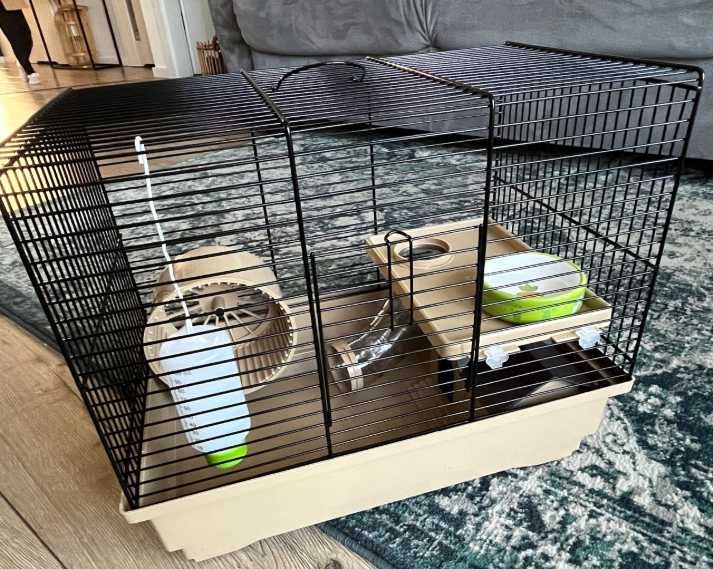 Klatka dla gryzoni NOWA z wyposażeniem dla chomika myszy szczura