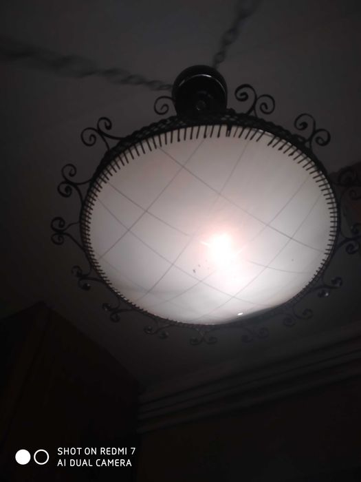 Lampa wisząca metalowe okucia