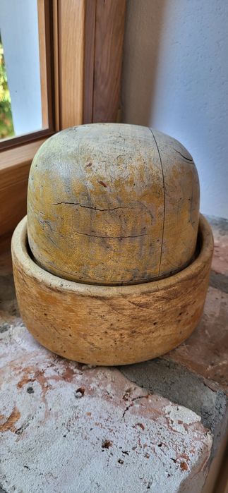 Drewniana forma do kapeluszy, kalotka