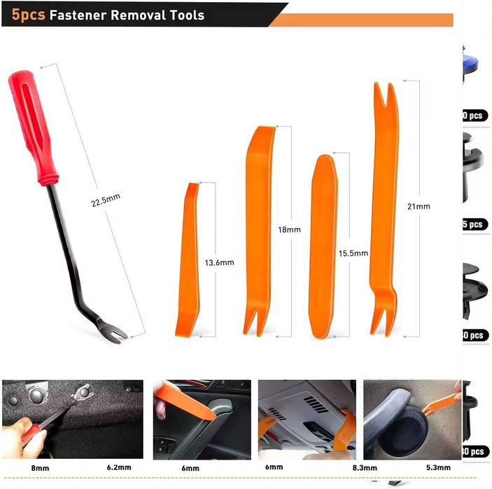 Набір Кліпси, набір авто пістонів, Інструмент, хомути 680 шт