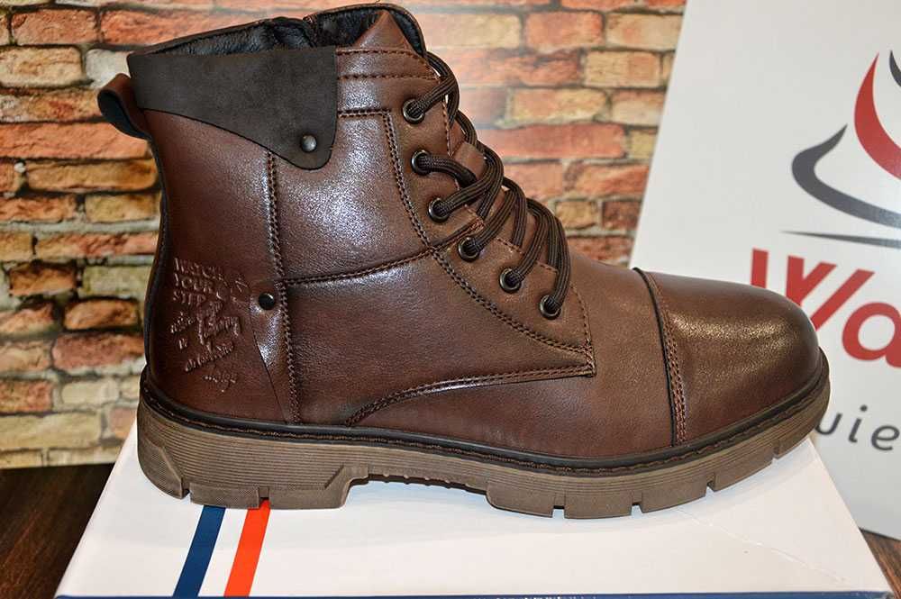 HIT- Sztyblety męskie zimowe. Trapery - botki w rozmiarze: 41