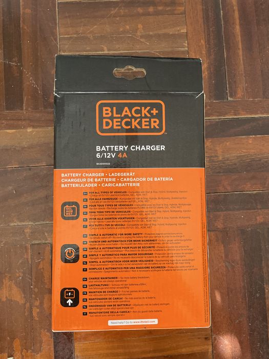 Carregador de bateria automovel Black&Decker