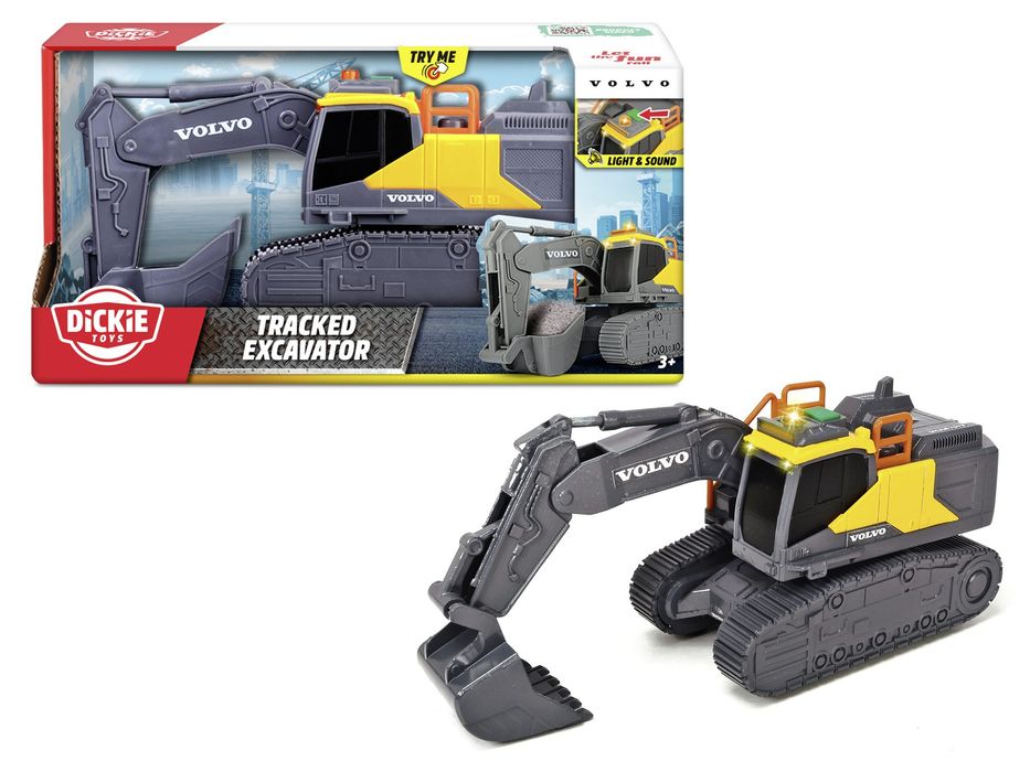 Koparka Volvo Ze Światłem I Dźwiękiem Dickie Toys 23 Cm. Nowy Produkt