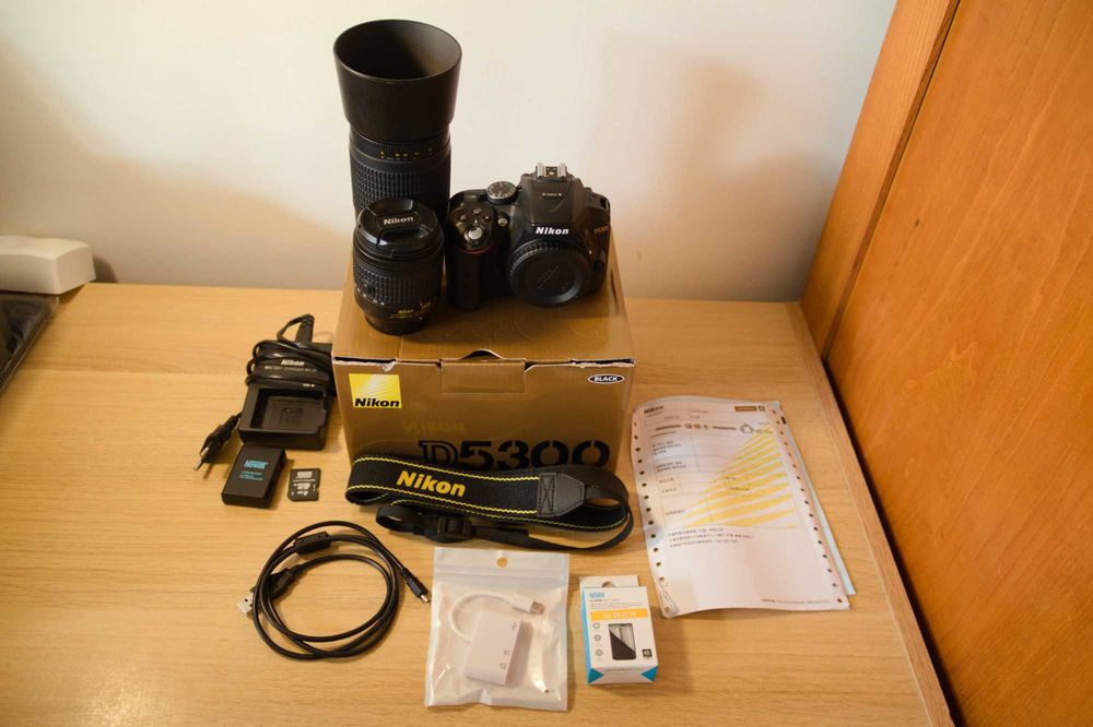 Nikon D5300 jak nowy + 2 obiektywy, akcesoria itd.