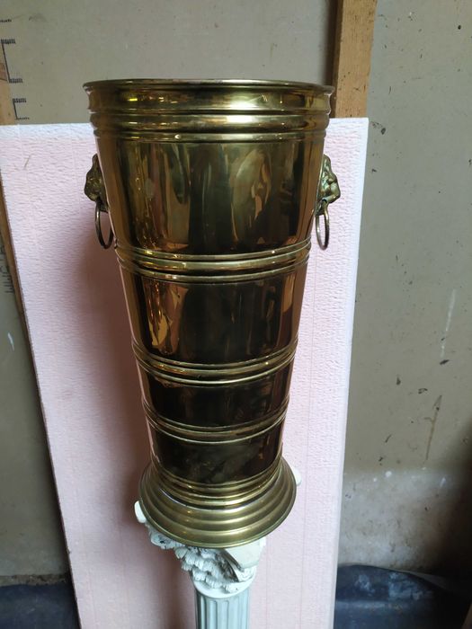 Kubeł duzy mosiężny Antyk